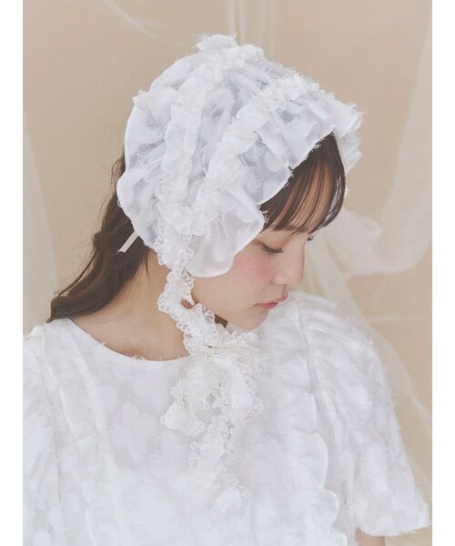 merry jenny(メリージェニー)の「シアーフリルヘッドドレス(その他ヘアアクセサリー・レディース・ブルー/ブラック/オフホワイト・FREE)」の5枚目の写真