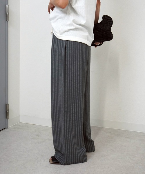 gossara（ゴサラ）の「【ストレスフリーな着用感】ストライプイージーパンツ（その他パンツ・レディース・グレー/ブラウン/チャコールグレー・FREE）」の14枚目の写真