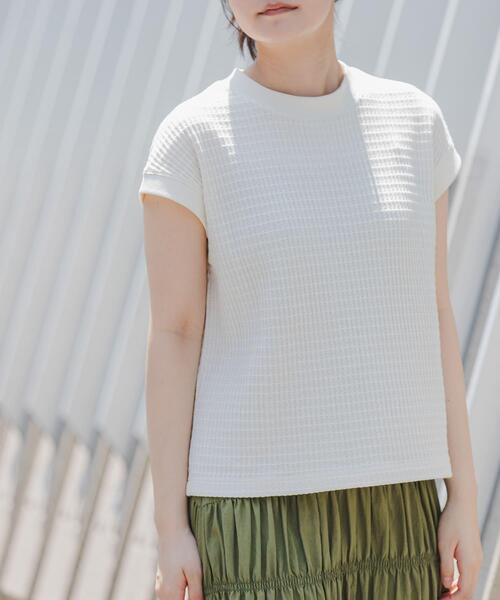 FORK&SPOON(フォークアンドスプーン)の「FORK&SPOON ワッフルバックボタンプルオーバー(Tシャツ/カットソー・レディース・チャコールグレー/ブルー/アイボリー/グレー・1)」の6枚目の写真