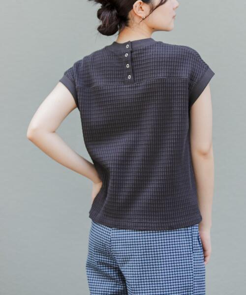 FORK&SPOON(フォークアンドスプーン)の「FORK&SPOON ワッフルバックボタンプルオーバー(Tシャツ/カットソー・レディース・チャコールグレー/ブルー/アイボリー/グレー・1)」の21枚目の写真