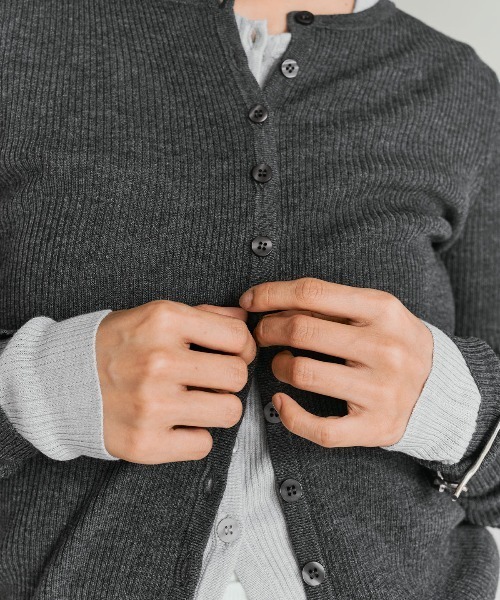 W:Huku(フーク)の「【W:Huku / ウールミックスライトニット】カーディガン / Wool Blend Lightweight Knit Cardigan(ニット/セーター・レディース・チャコール/ブラック/ライトグレー/ブラウン・FREE)」の18枚目の写真