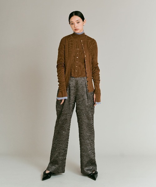 W:Huku(フーク)の「【W:Huku / ウールミックスライトニット】カーディガン / Wool Blend Lightweight Knit Cardigan(ニット/セーター・レディース・チャコール/ブラック/ライトグレー/ブラウン・FREE)」の20枚目の写真