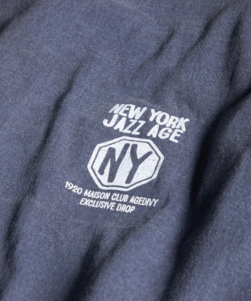 Carhartt WIP(カーハートダブリューアイピー)の「【MAISON CLUB】50's Brand Emblem Logo Tee / Made in Japan ピグメントダイ加工 日本製(Tシャツ/カットソー・メンズ・ネイビー/ブラック・L/M)」の8枚目の写真