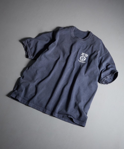 Carhartt WIP(カーハートダブリューアイピー)の「【MAISON CLUB】50's Brand Emblem Logo Tee / Made in Japan ピグメントダイ加工 日本製(Tシャツ/カットソー・メンズ・ネイビー/ブラック・L/M)」の10枚目の写真
