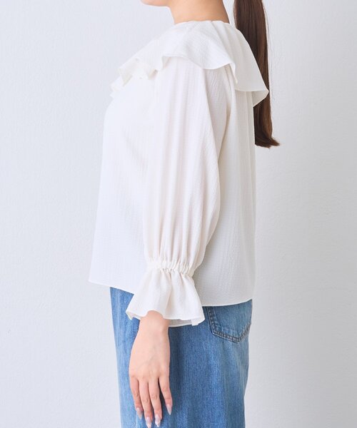 La boutique BonBon(ラブティックボンボン)の「【程よい肌見せ】アシメワンショルブラウス(シャツ/ブラウス・レディース・ネイビー/バイオレット/オフホワイト・FREE)」の11枚目の写真