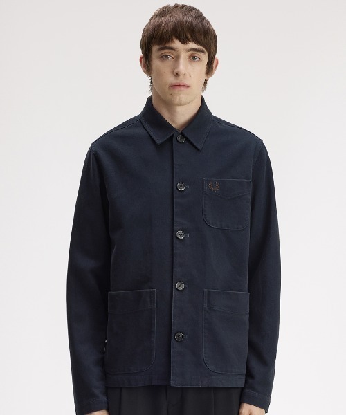 FRED PERRY（フレッドペリー）の「Bedford Cord Overshirt／ベッドフォードコーデュロイオーバーシャツ（シャツ/ブラウス・メンズ・ネイビー・M/L/S）」の8枚目の写真