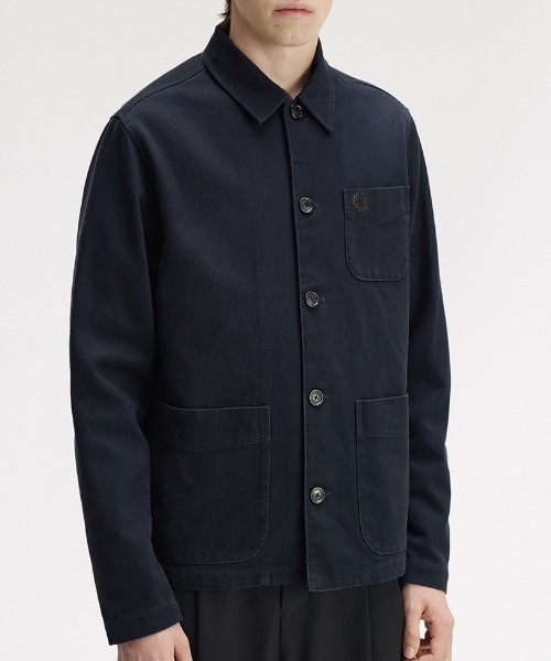 FRED PERRY（フレッドペリー）の「Bedford Cord Overshirt／ベッドフォードコーデュロイオーバーシャツ（シャツ/ブラウス・メンズ・ネイビー・M/L/S）」の4枚目の写真