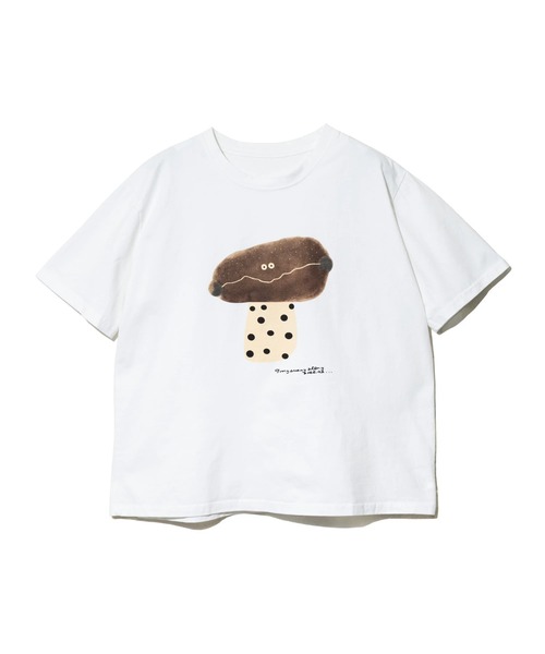 Colork(カラック)の「COLORK/カラック パン風 プリントTEE(Tシャツ/カットソー・レディース・ホワイト・FREE)」の1枚目の写真