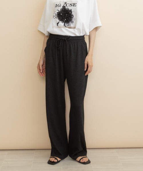 lodie（ロディ）の「リラックスカットパンツ（その他パンツ・レディース・ベージュ/グレー/チャコールグレー/ブラック・FREE）」の2枚目の写真