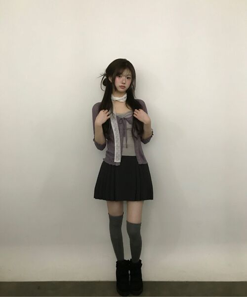 MIRECO（ミレコ）の「DIAGONAL TWO BUTTON PLEATS SK CHARCOAL（スカート・レディース・その他・2/1）」の4枚目の写真