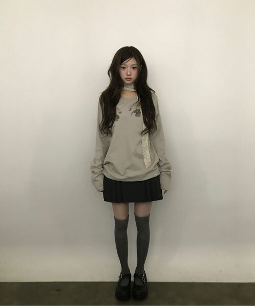 MIRECO（ミレコ）の「DIAGONAL TWO BUTTON PLEATS SK CHARCOAL（スカート・レディース・その他・2/1）」の5枚目の写真