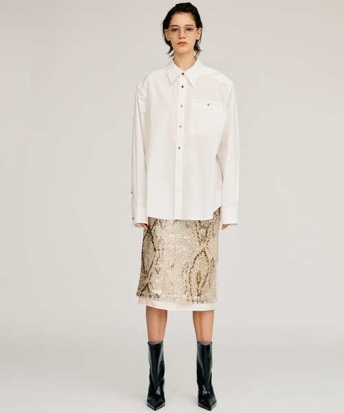PRANK PROJECT(プランクプロジェクト)の「【2026Autumn Pre-Order】カラービッグシャツ / Color Big Shirt(シャツ/ブラウス・レディース・パープル/グリーン/ホワイト・FREE)」の4枚目の写真