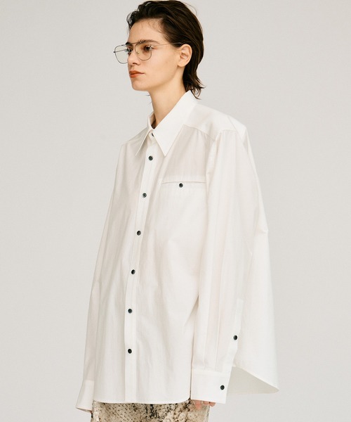 PRANK PROJECT(プランクプロジェクト)の「【2026Autumn Pre-Order】カラービッグシャツ / Color Big Shirt(シャツ/ブラウス・レディース・パープル/グリーン/ホワイト・FREE)」の18枚目の写真