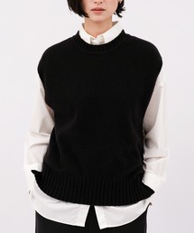 【SOFT KNIT SERIES】クルーネックニットベスト
