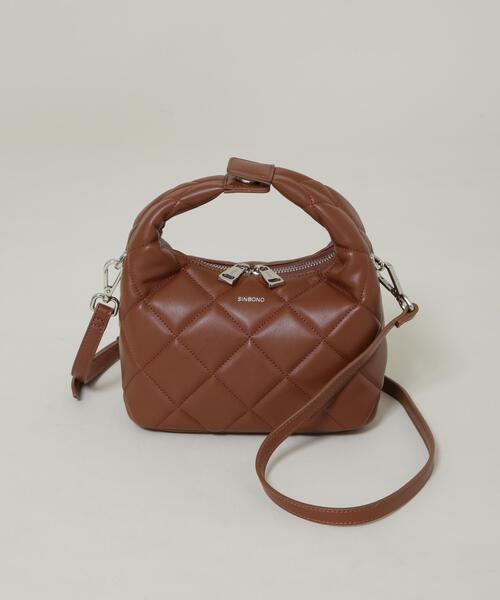 NANO universe(ナノユニバース)の「SINBONO/Vienna Crossbody Bag Quilting(ショルダーバッグ・レディース・アイボリー/ブラウン/ブラック・FREE)」の1枚目の写真