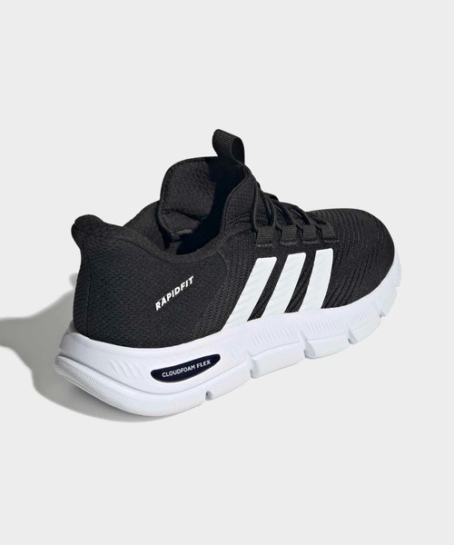 adidas(アディダス)の「CLOUDFOAM フレックス ラピッドフィット / CLOUDFOAM FLEX RAPIDFIT / アディダス adidas(スニーカー・レディース・ブラック×ホワイト・22.0cm/22.5cm/23.0cm/23.5cm/24.0cm/24.5cm/25.0cm/25.5cm/26.0cm)」の5枚目の写真