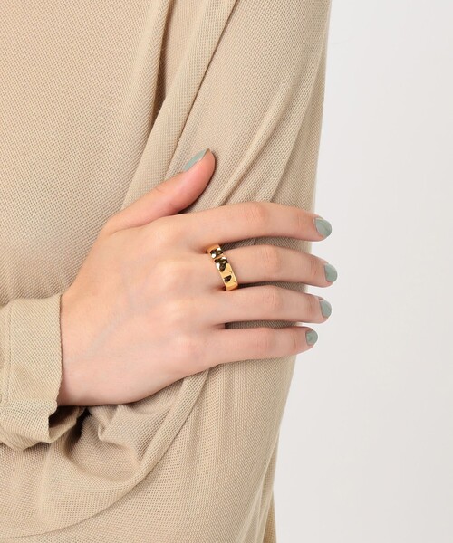 PLOW(プラウ)の「PLOW Flower Line Ring(リング・レディース・ゴールド・M)」の4枚目の写真