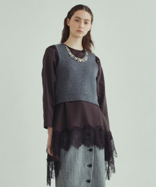 タグ付き 近年 ADORE アドーア エアーストレッチニット グレー ADORE