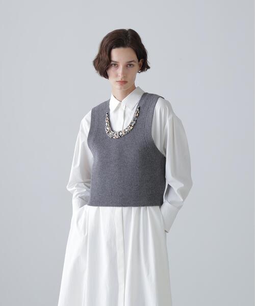 ADORE（アドーア）の「◆ビジューニット（ニット/セーター・レディース・ブラック/グレー・38）」の5枚目の写真