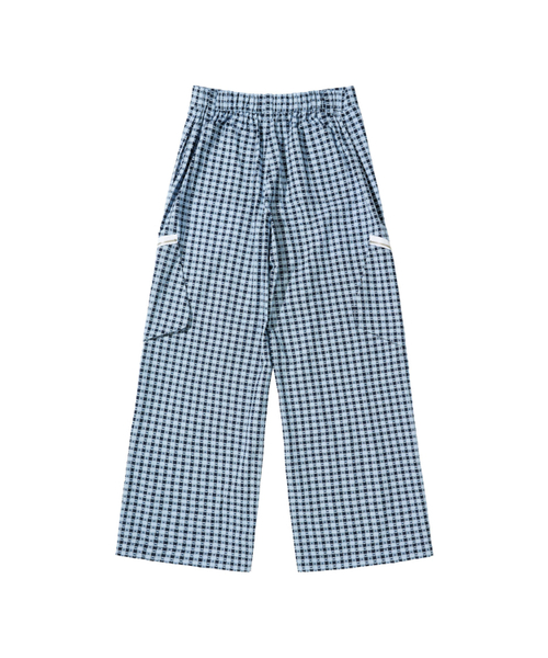 DEINET(ダイニット)の「DEINET CHECK CARGO STRING PANTS IN BLUE(その他パンツ・レディース・その他・FREE)」の3枚目の写真