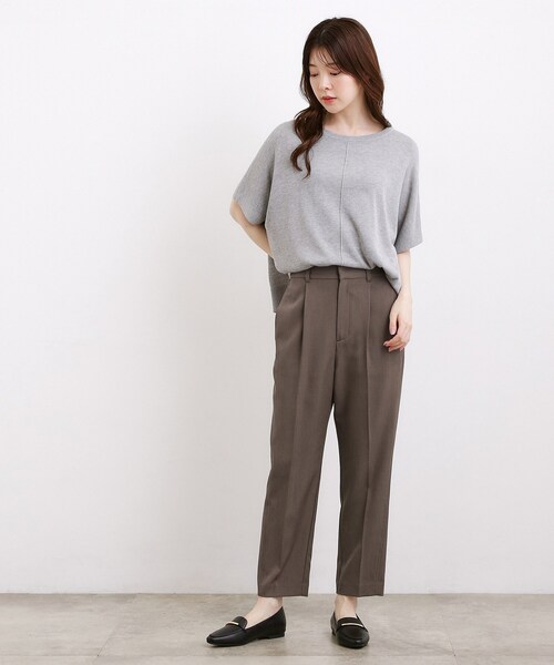 grove(グローブ)の「【接触冷感・UVカットetc】センタープレス取れにくいテーパードパンツ(その他パンツ・レディース・ブラウン系その他/グレー/ブラック・02/01/05/04/03)」の13枚目の写真