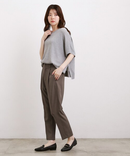 grove(グローブ)の「【接触冷感・UVカットetc】センタープレス取れにくいテーパードパンツ(その他パンツ・レディース・ブラウン系その他/グレー/ブラック・02/01/05/04/03)」の14枚目の写真