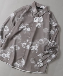 Limited Line Naive Magic（リミテッドラインナイーブマジック）の「【a】ナチュラルストレッチ 総柄ルーズサイズシャツ 長袖/イージーケア/花柄/ドット/マップ（シャツ/ブラウス）」