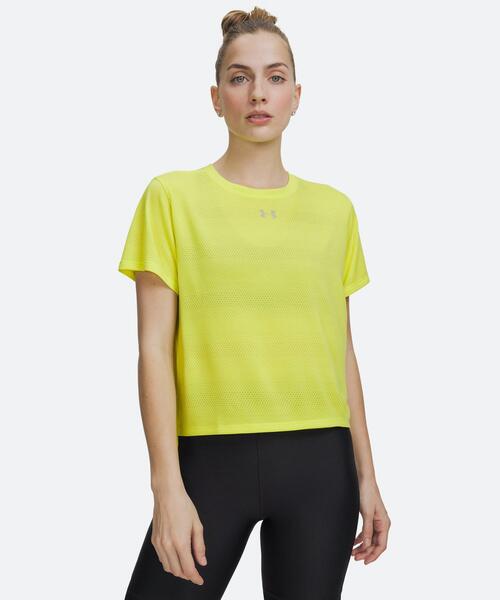 UNDER ARMOUR(アンダーアーマー)の「UAベロシティ ショートスリーブ Tシャツ(ランニング/レディース)(Tシャツ/カットソー・レディース・イエロー系・XL/M/L/S)」の1枚目の写真