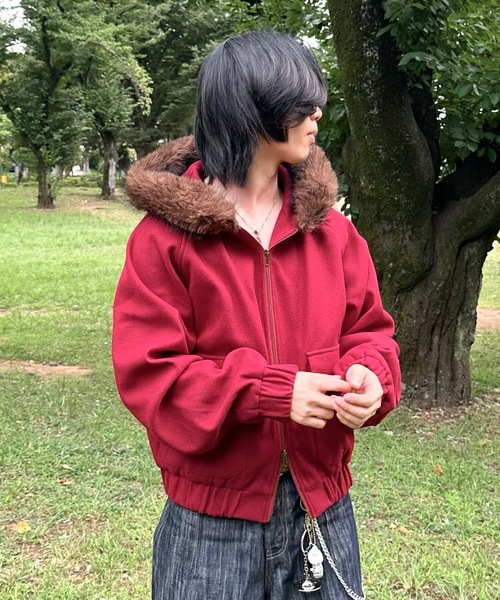 MandO(エムオー)(エムオー)の「【ユニセックス】ウールライクフードファーパーカー/ブルゾン(ブルゾン・メンズ・ブラウン/チャコールグレー/ボルドー/オフホワイト/ブラック/ブラック系その他・MEDIUM/LARGE)」の14枚目の写真