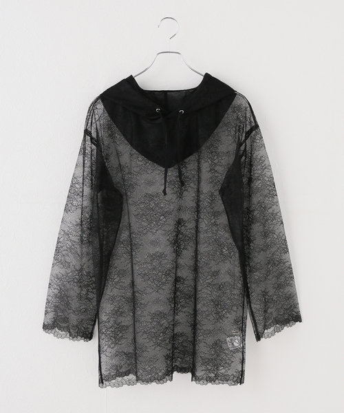 ARCHIVE STANCE(アーカイブスタンス)の「【ARCHIVE STANCE/アーカイブスタンス】 lace hoodie(シャツ/ブラウス・レディース・ブラック・FREE)」の8枚目の写真