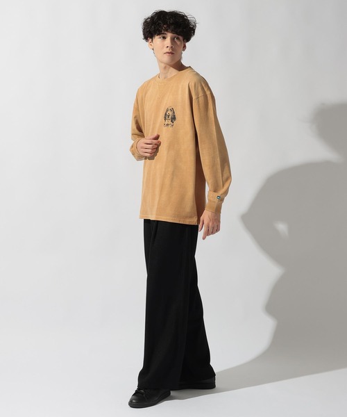 KAVU(カブー)の「【KAVU(カブ―)】別注LOGO LS VINTAGE TEE(Tシャツ/カットソー・メンズ・ブラック/アイボリー/オレンジ・MEDIUM/LARGE)」の7枚目の写真