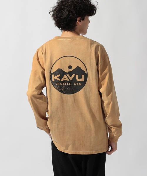 KAVU(カブー)の「【KAVU(カブ―)】別注LOGO LS VINTAGE TEE(Tシャツ/カットソー・メンズ・ブラック/アイボリー/オレンジ・MEDIUM/LARGE)」の18枚目の写真
