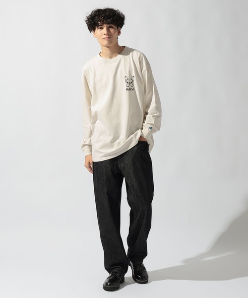 KAVU(カブー)の「【KAVU(カブ―)】別注LOGO LS VINTAGE TEE(Tシャツ/カットソー・メンズ・ブラック/アイボリー/オレンジ・MEDIUM/LARGE)」の19枚目の写真