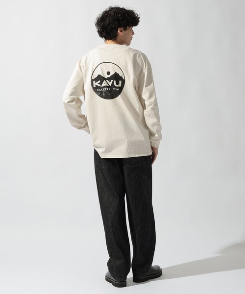 KAVU(カブー)の「【KAVU(カブ―)】別注LOGO LS VINTAGE TEE(Tシャツ/カットソー・メンズ・ブラック/アイボリー/オレンジ・MEDIUM/LARGE)」の20枚目の写真
