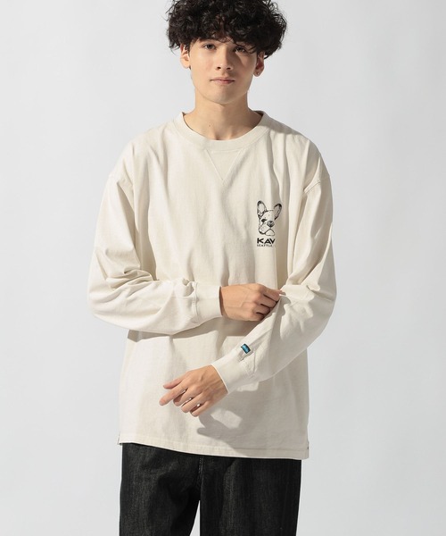KAVU(カブー)の「【KAVU(カブ―)】別注LOGO LS VINTAGE TEE(Tシャツ/カットソー・メンズ・ブラック/アイボリー/オレンジ・MEDIUM/LARGE)」の21枚目の写真