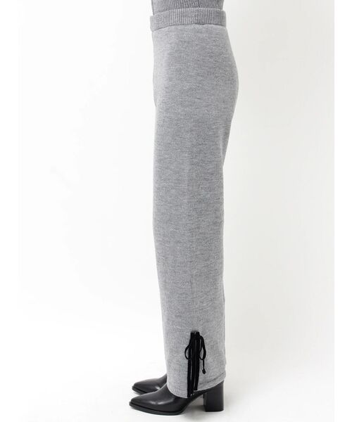 MERCURYDUO(マーキュリーデュオ)の「【セットアップ着用可】ラインリボンニットパンツ(その他パンツ・レディース・アイボリー/グレー・FREE)」の10枚目の写真