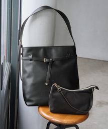 me fit BAG ベルトデザインナイロンコンビバッグ/撥水・軽量・2個セット