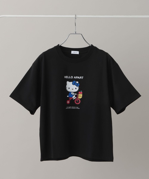 A part by(アパートバイ)の「【ハローキティ】プリントTシャツ(Tシャツ/カットソー・レディース・ブラック/オフホワイト・FREE)」の11枚目の写真