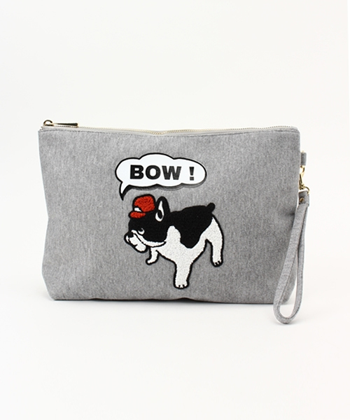 ASZAKKA（アザッカ）の「（ZT0586）賑やかﾄﾘｵ♪ｸﾗｯﾁ（クラッチバッグ・レディース・オフホワイト/グレー/ブルー・FREE）」の2枚目の写真