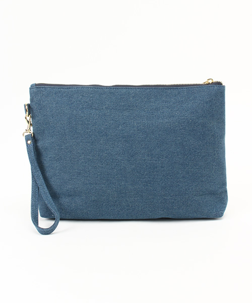 ASZAKKA（アザッカ）の「（ZT0586）賑やかﾄﾘｵ♪ｸﾗｯﾁ（クラッチバッグ・レディース・オフホワイト/グレー/ブルー・FREE）」の6枚目の写真