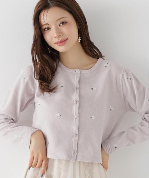 PROPORTION BODY DRESSING(プロポーションボディドレッシング)の「<a>エンブロイダリーモールカーディガン / 1216274904(カーディガン/ボレロ・レディース・ブラック/グレー/ブラウン・FREE)」の2枚目の写真