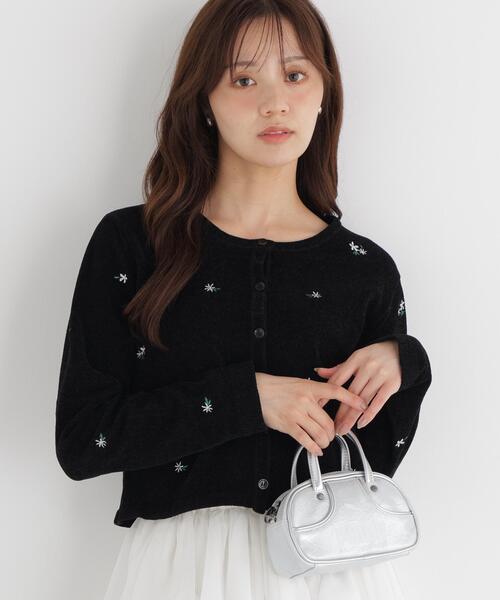 PROPORTION BODY DRESSING(プロポーションボディドレッシング)の「<a>エンブロイダリーモールカーディガン / 1216274904(カーディガン/ボレロ・レディース・ブラック/グレー/ブラウン・FREE)」の4枚目の写真