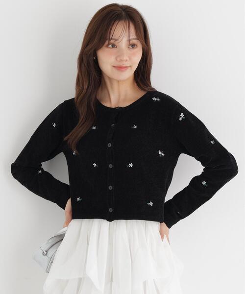 PROPORTION BODY DRESSING(プロポーションボディドレッシング)の「<a>エンブロイダリーモールカーディガン / 1216274904(カーディガン/ボレロ・レディース・ブラック/グレー/ブラウン・FREE)」の5枚目の写真