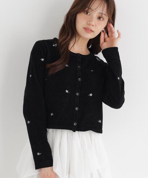 PROPORTION BODY DRESSING(プロポーションボディドレッシング)の「<a>エンブロイダリーモールカーディガン / 1216274904(カーディガン/ボレロ・レディース・ブラック/グレー/ブラウン・FREE)」の6枚目の写真