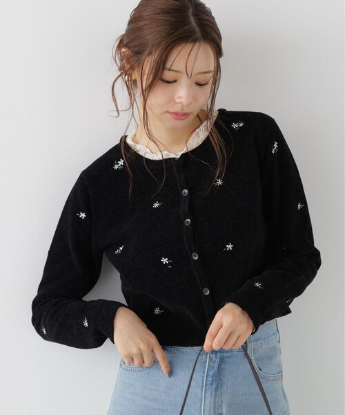 PROPORTION BODY DRESSING(プロポーションボディドレッシング)の「<a>エンブロイダリーモールカーディガン / 1216274904(カーディガン/ボレロ・レディース・ブラック/グレー/ブラウン・FREE)」の7枚目の写真