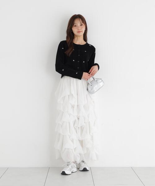PROPORTION BODY DRESSING(プロポーションボディドレッシング)の「<a>エンブロイダリーモールカーディガン / 1216274904(カーディガン/ボレロ・レディース・ブラック/グレー/ブラウン・FREE)」の10枚目の写真
