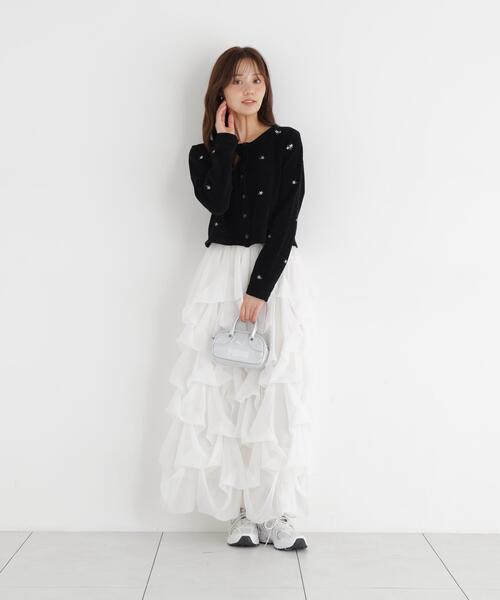 PROPORTION BODY DRESSING(プロポーションボディドレッシング)の「<a>エンブロイダリーモールカーディガン / 1216274904(カーディガン/ボレロ・レディース・ブラック/グレー/ブラウン・FREE)」の11枚目の写真