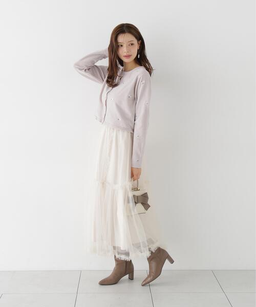PROPORTION BODY DRESSING(プロポーションボディドレッシング)の「<a>エンブロイダリーモールカーディガン / 1216274904(カーディガン/ボレロ・レディース・ブラック/グレー/ブラウン・FREE)」の18枚目の写真