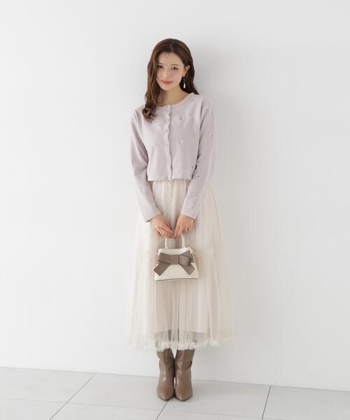 PROPORTION BODY DRESSING(プロポーションボディドレッシング)の「<a>エンブロイダリーモールカーディガン / 1216274904(カーディガン/ボレロ・レディース・ブラック/グレー/ブラウン・FREE)」の19枚目の写真