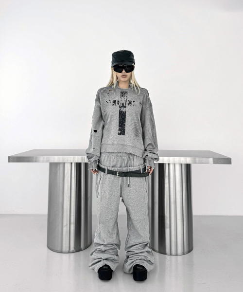 ROARINGRAD(ロアリングラド)の「レイヤードウエストスウェットパンツ グレー(その他パンツ・レディース・その他・MEDIUM/LARGE)」の3枚目の写真